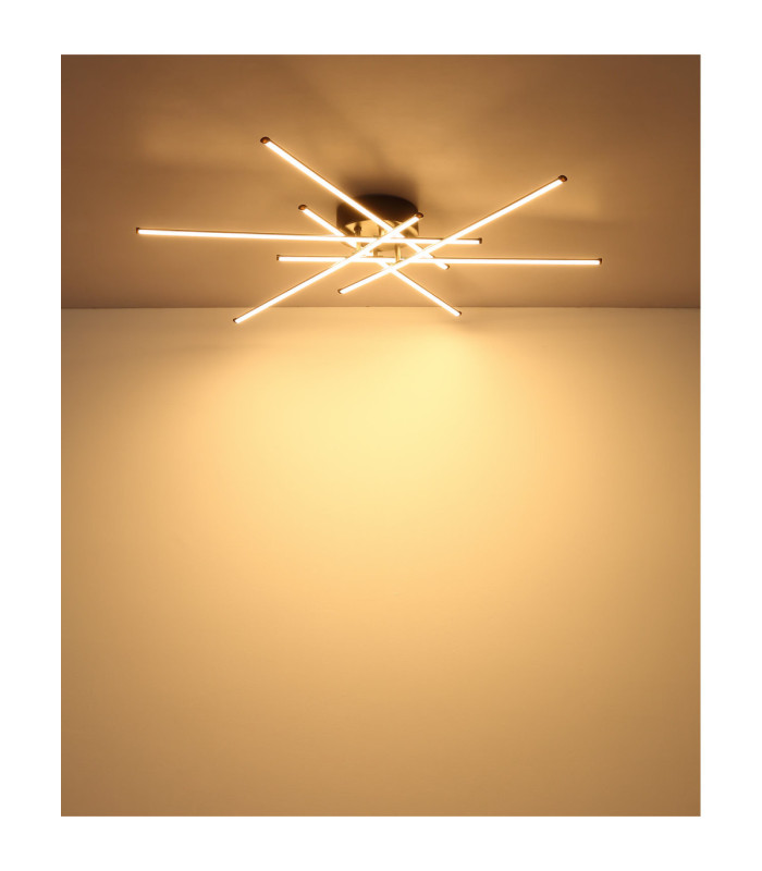 Lawson Integrated Led Semi Flush Ceiling Light Matt Black 3000K-5