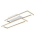 Wilton Twin Square Integrated Led Semi Flush Ceiling Light Matt White 3000-4000-6000K-1