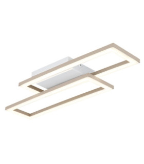 Wilton Twin Square Integrated Led Semi Flush Ceiling Light Matt White 3000-4000-6000K-1