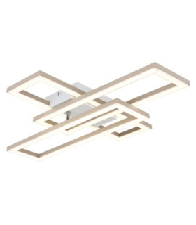 Wilton Triple Square Integrated Led Semi Flush Ceiling Light Matt White 3000-4000-6000K-1