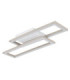 Wilton Twin Square Integrated Led Semi Flush Ceiling Light Matt White 3000-4000-6000K-2