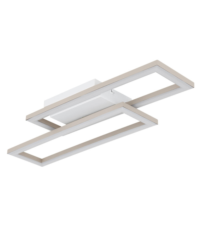Wilton Twin Square Integrated Led Semi Flush Ceiling Light Matt White 3000-4000-6000K-2