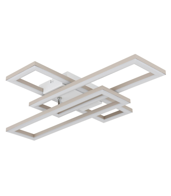 Wilton Triple Square Integrated Led Semi Flush Ceiling Light Matt White 3000-4000-6000K-2