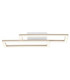 Wilton Twin Square Integrated Led Semi Flush Ceiling Light Matt White 3000-4000-6000K-3