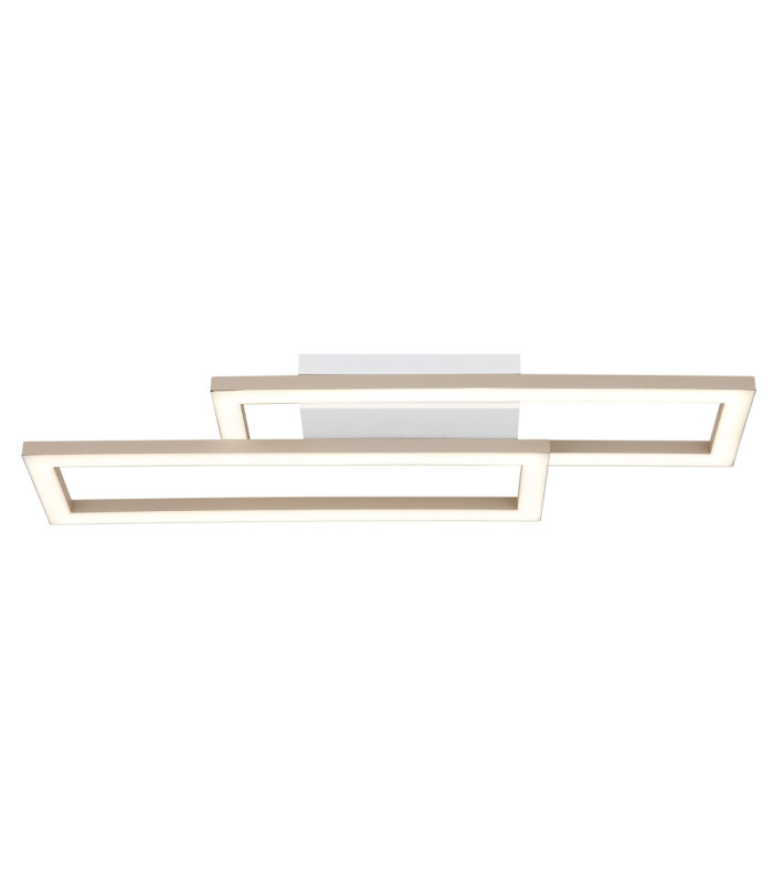 Wilton Twin Square Integrated Led Semi Flush Ceiling Light Matt White 3000-4000-6000K-3