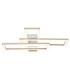 Wilton Triple Square Integrated Led Semi Flush Ceiling Light Matt White 3000-4000-6000K-3