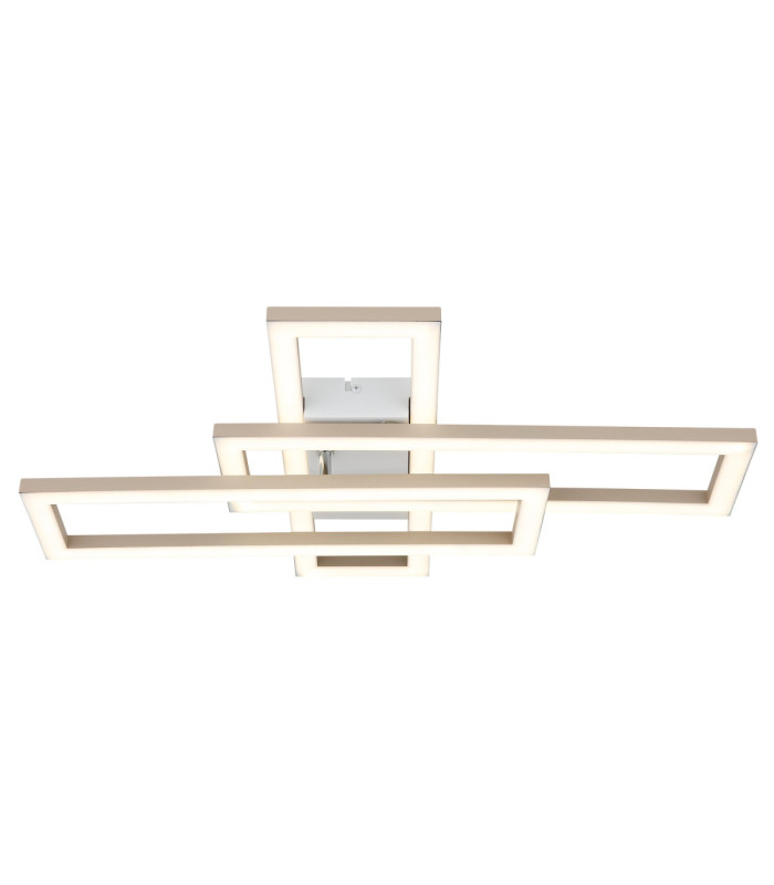Wilton Triple Square Integrated Led Semi Flush Ceiling Light Matt White 3000-4000-6000K-3