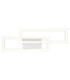Wilton Twin Square Integrated Led Semi Flush Ceiling Light Matt White 3000-4000-6000K-4