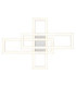 Wilton Triple Square Integrated Led Semi Flush Ceiling Light Matt White 3000-4000-6000K-4