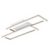 Wilton Twin Square Integrated Led Semi Flush Ceiling Light Matt White 3000-4000-6000K-6