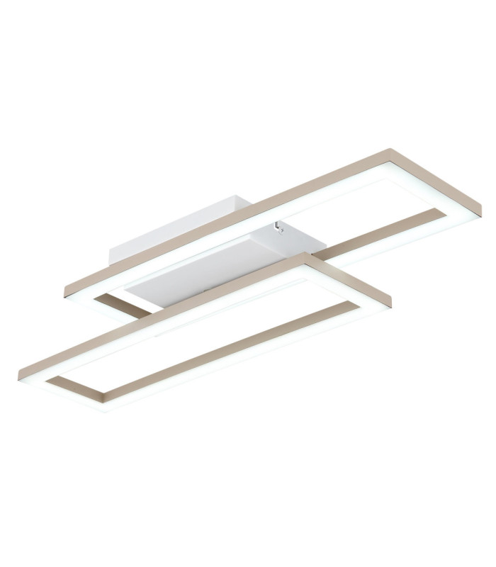 Wilton Twin Square Integrated Led Semi Flush Ceiling Light Matt White 3000-4000-6000K-6