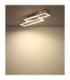 Wilton Twin Square Integrated Led Semi Flush Ceiling Light Matt White 3000-4000-6000K-8