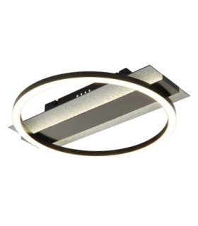 Norberto Integrated Led Semi Flush Ceiling Light Matt Black 4000K-1