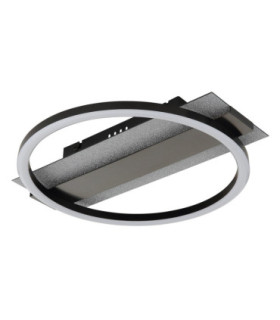 Norberto Integrated Led Semi Flush Ceiling Light Matt Black 4000K-2