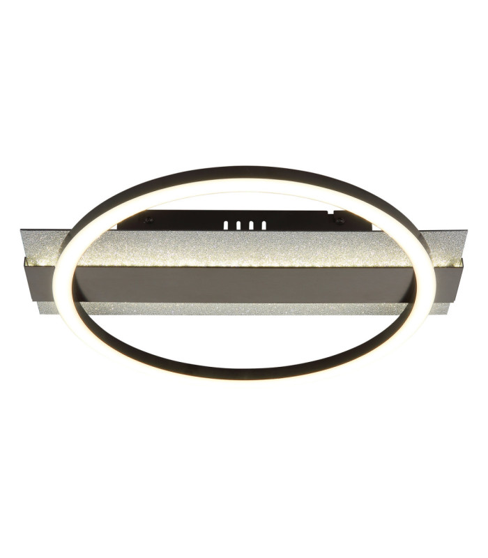 Norberto Integrated Led Semi Flush Ceiling Light Matt Black 4000K-3