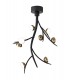 8 Light Ceiling Ceiling Pendant, 8 x 3W LED, 3000K, 1320lm, Black, Antique Brass - 1