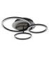 Norberto Triple Ring Integrated Led Semi Flush Ceiling Light Matt Black 4000K-2