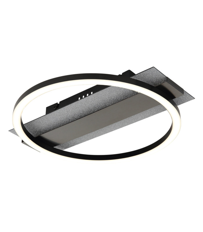 Norberto Integrated Led Semi Flush Ceiling Light Matt Black 4000K-5
