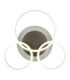 Norberto Triple Ring Integrated Led Semi Flush Ceiling Light Matt Black 4000K-3