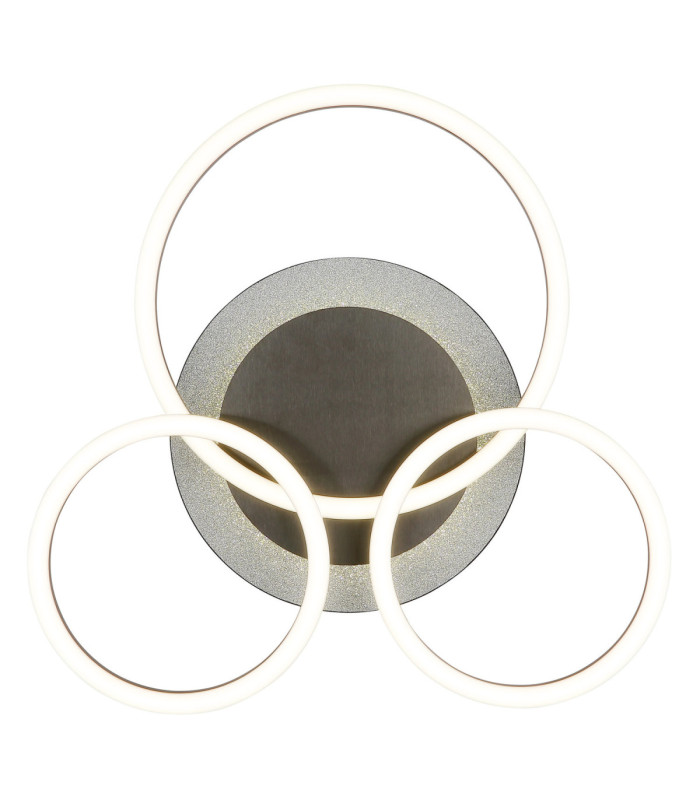 Norberto Triple Ring Integrated Led Semi Flush Ceiling Light Matt Black 4000K-3