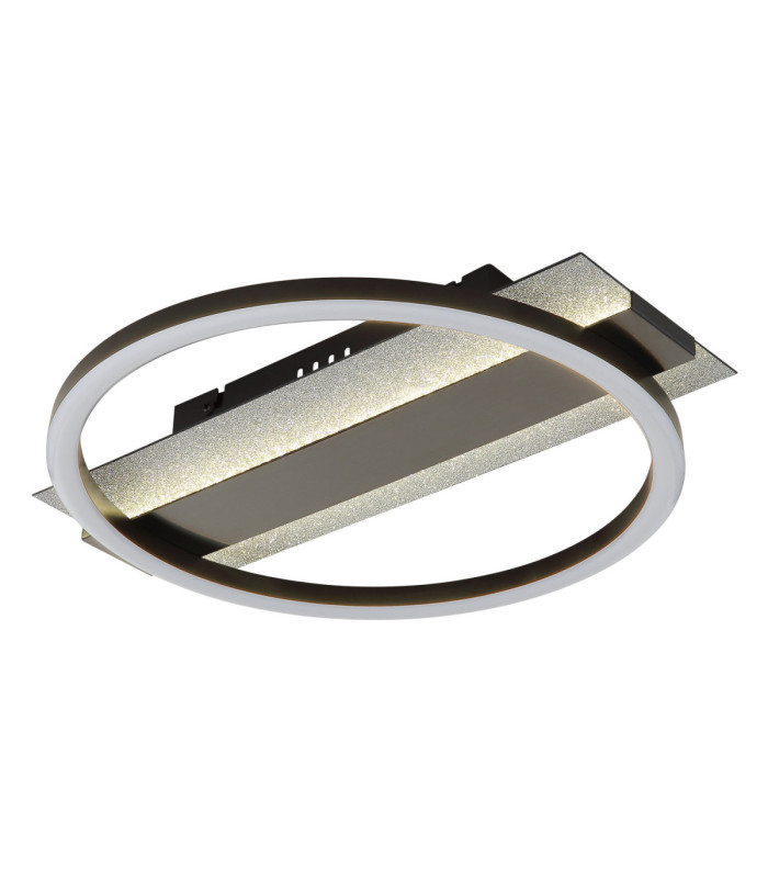 Norberto Integrated Led Semi Flush Ceiling Light Matt Black 4000K-6