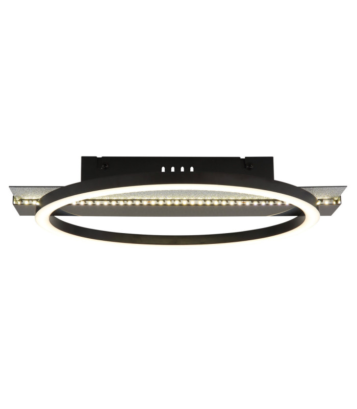 Norberto Integrated Led Semi Flush Ceiling Light Matt Black 4000K-7