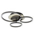 Norberto Triple Ring Integrated Led Semi Flush Ceiling Light Matt Black 4000K-6