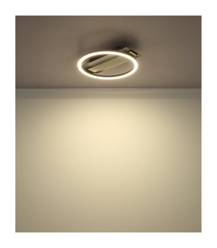 Norberto Integrated Led Semi Flush Ceiling Light Matt Black 4000K-8