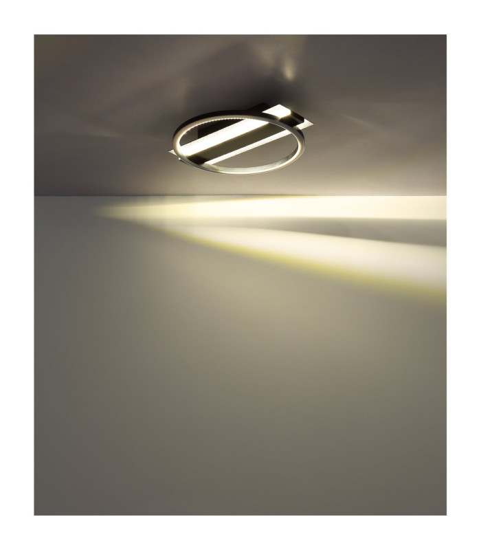 Norberto Integrated Led Semi Flush Ceiling Light Matt Black 4000K-9