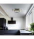 Norberto Integrated Led Semi Flush Ceiling Light Matt Black 4000K-10