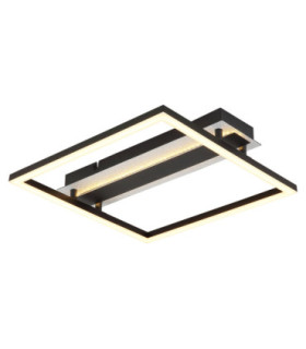 Estrada Integrated Led Semi Flush Ceiling Light Matt Black 3000K-1