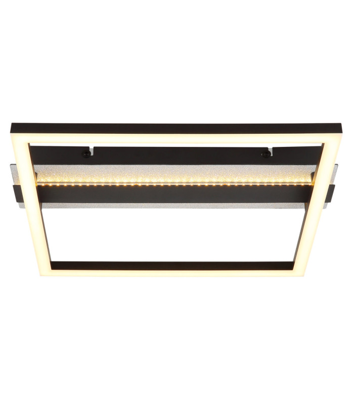 Estrada Integrated Led Semi Flush Ceiling Light Matt Black 3000K-3