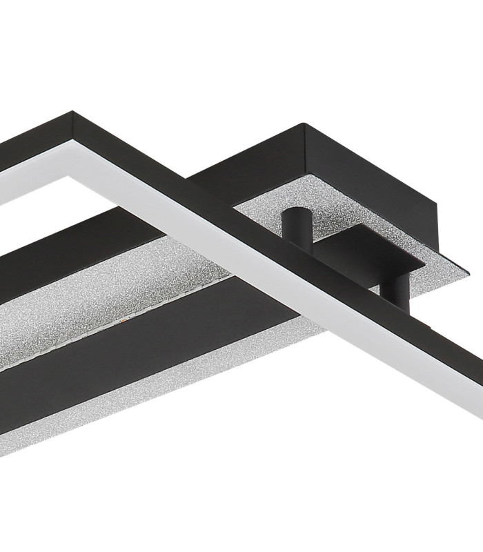 Estrada Integrated Led Semi Flush Ceiling Light Matt Black 3000K-5
