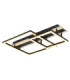 Estrada Twin Square Integrated Led Semi Flush Ceiling Light Matt Black 3000K-1