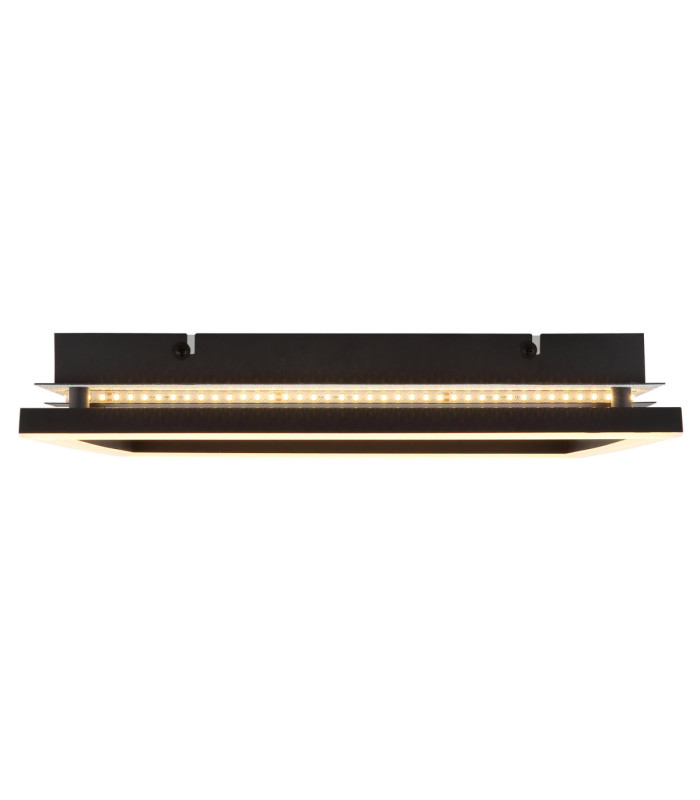 Estrada Integrated Led Semi Flush Ceiling Light Matt Black 3000K-6