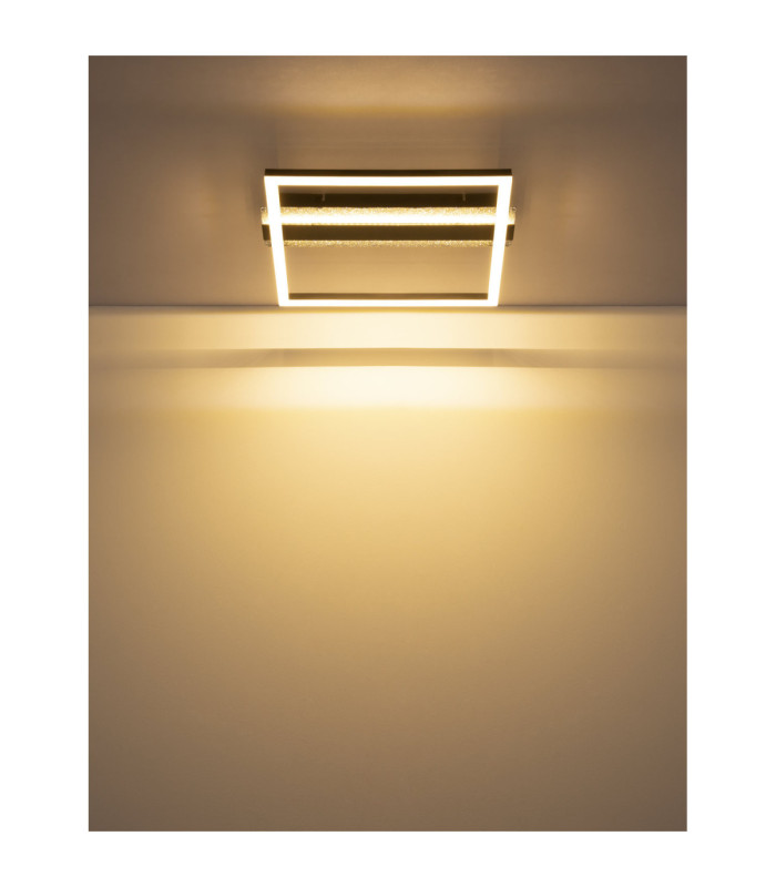 Estrada Integrated Led Semi Flush Ceiling Light Matt Black 3000K-7