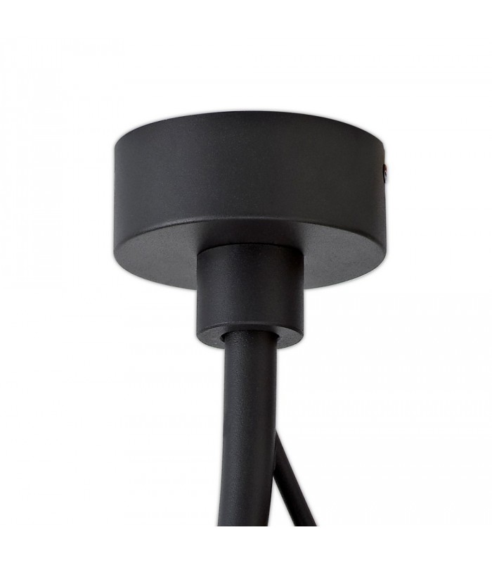 8 Light Ceiling Ceiling Pendant, 8 x 3W LED, 3000K, 1320lm, Black, Antique Brass - 4