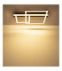Estrada Twin Square Integrated Led Semi Flush Ceiling Light Matt Black 3000K-6