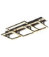 Estrada Triple Square Integrated Led Semi Flush Ceiling Light Matt Black 3000K-1