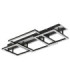 Estrada Triple Square Integrated Led Semi Flush Ceiling Light Matt Black 3000K-2