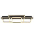 Estrada Triple Square Integrated Led Semi Flush Ceiling Light Matt Black 3000K-3