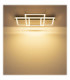 Estrada Triple Square Integrated Led Semi Flush Ceiling Light Matt Black 3000K-6