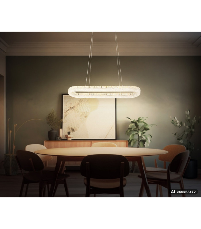 Laurel Bar Integrated Led Pendant Ceiling Light Chrome 2700-6000K-12