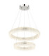 Laurel Twin Ring Integrated Led Pendant Ceiling Light Chrome 2700-6000K-1