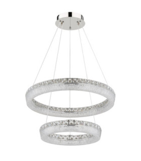 Laurel Twin Ring Integrated Led Pendant Ceiling Light Chrome 2700-6000K-2