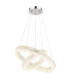 Laurel Twin Ring Integrated Led Pendant Ceiling Light Chrome 2700-6000K-7