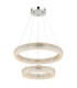 Laurel Twin Ring Integrated Led Pendant Ceiling Light Chrome 2700-6000K-11