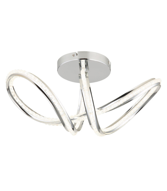 Evangeline Integrated Led Semi Flush Ceiling Light Chrome 2700-6000K-3