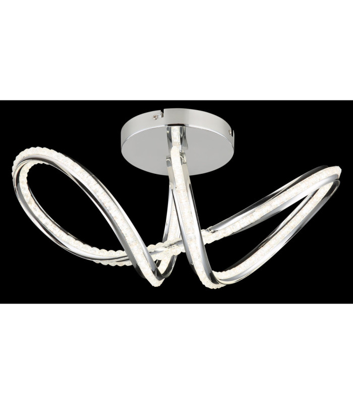 Evangeline Integrated Led Semi Flush Ceiling Light Chrome 2700-6000K-5