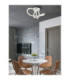 Evangeline Integrated Led Semi Flush Ceiling Light Chrome 2700-6000K-10